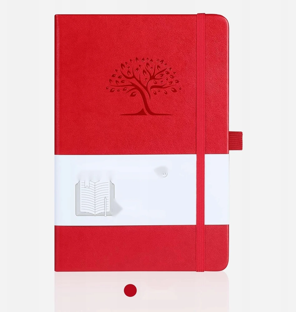 Bez Marki NEŠINIŲ BOOK A5 RAUDONAS KIETOS PU ODOS KILPA TUŠINYS SKAIČIUS LYGIS