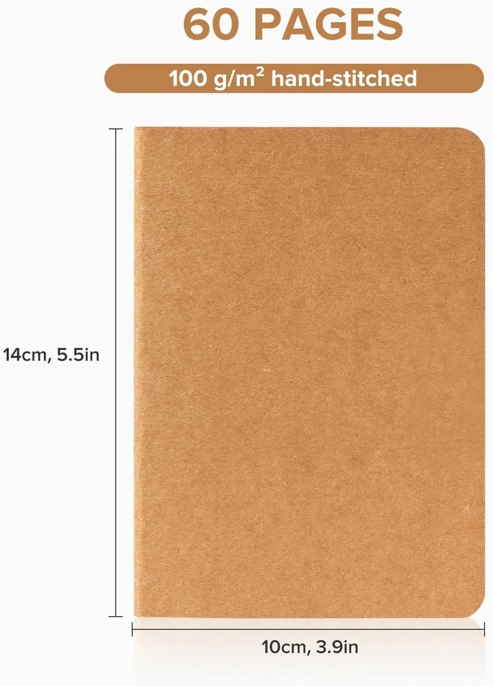Bez Marki NEŠINIŲ BOOK A6 10X14CM KIŠENĖS NETIESIOGINĖS POPIERIUS STORDUS RETRO POPIERIUS