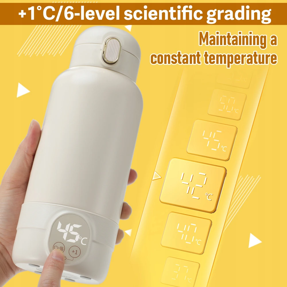 Bez Marki Nešiojamas belaidis pieno šildytuvas 37–55°C, nešiojamas belaidis pieno šildytuvas 14000mAh