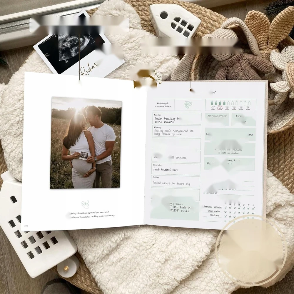 Bez Marki NĖŠTUMO DIENORAŠTIS KNYGA KALENDORIUS SUVENYRAI ATSIMINIMAI BEIGE ALBUM 156