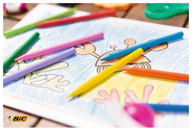 Bez Marki NIEŁAMLIWE KREDKI ŚWIECOWE vaikams 2+ BiC Kids KREDKI 12 KOLORÓW komplektas