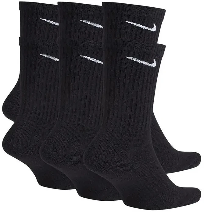 Bez Marki Nike juodos medvilnės Everyday Dri-Fit kojinės, 34-38 dydis, 6 poros