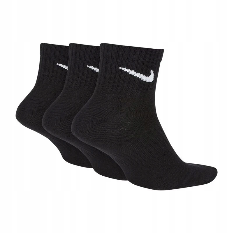 Bez Marki Nike kojinės juodos kulkšnies kojinės medvilninės SX4926-101 3Pak 38-42