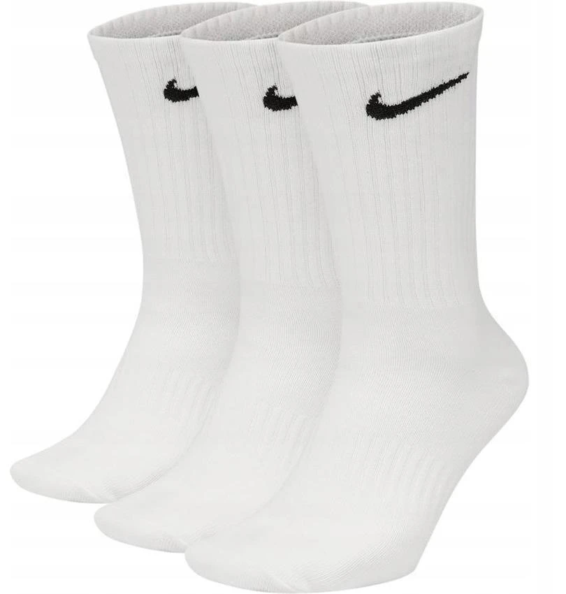 Bez Marki NIKE paminkštintos kasdieninės KOJINĖS, ilgos baltos 38-42 dydžio logotipo Dri-Fit 3 pakuotės