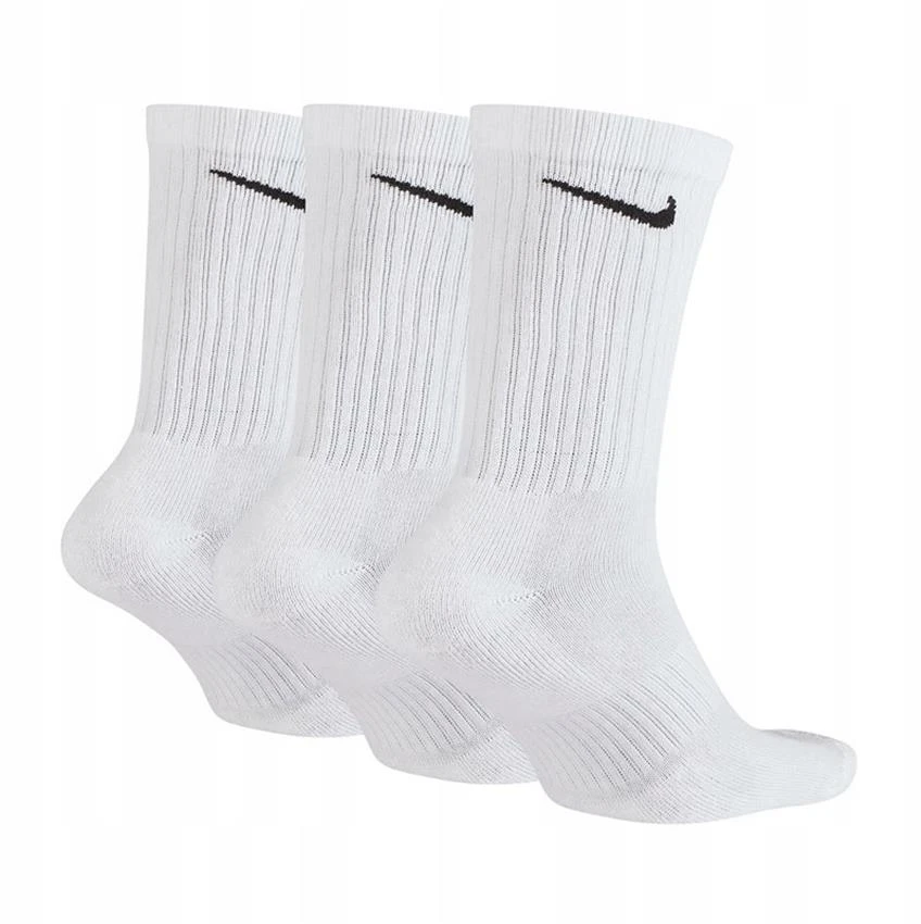 Bez Marki NIKE paminkštintos kasdieninės KOJINĖS, ilgos baltos 38-42 dydžio logotipo Dri-Fit 3 pakuotės