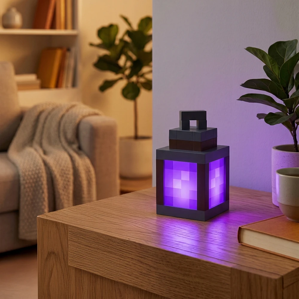 Bez Marki NOCNA LAMPKA LED RGB USB 5V DEKORACJA LATARNIA PIXEL 16 KOLORÓW STYL PIKSEL