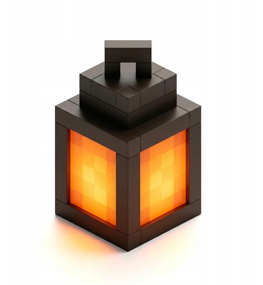 Bez Marki NOCNA LAMPKA LED RGB USB 5V DEKORACJA LATARNIA PIXEL 16 KOLORÓW STYL PIKSEL