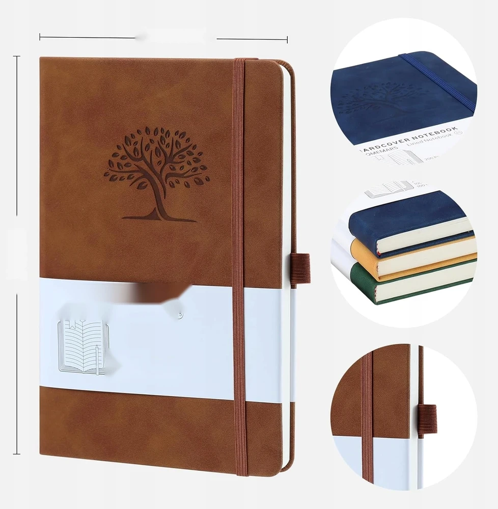 Bez Marki NOTEBOOK A5 2 Vnt. DIENORAŠČIO ŽURNALAS KIETAS NEŠINIŲ KNYGELIS RUDA
