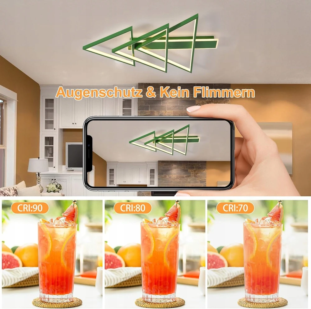 Bez Marki Nowoczesna lampa sufitowa do salonu LED o średnicy 75 cm 3000–6500 K, 69 W