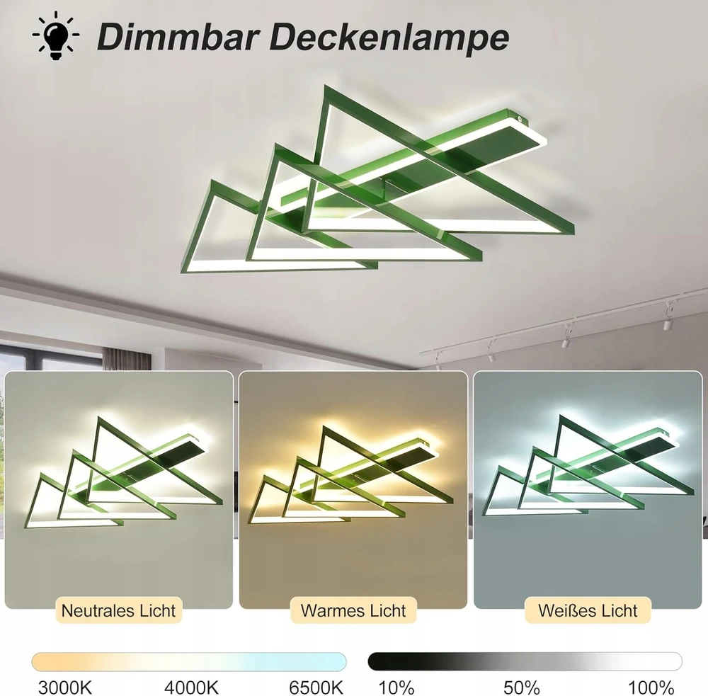Bez Marki Nowoczesna lampa sufitowa do salonu LED o średnicy 75 cm 3000–6500 K, 69 W