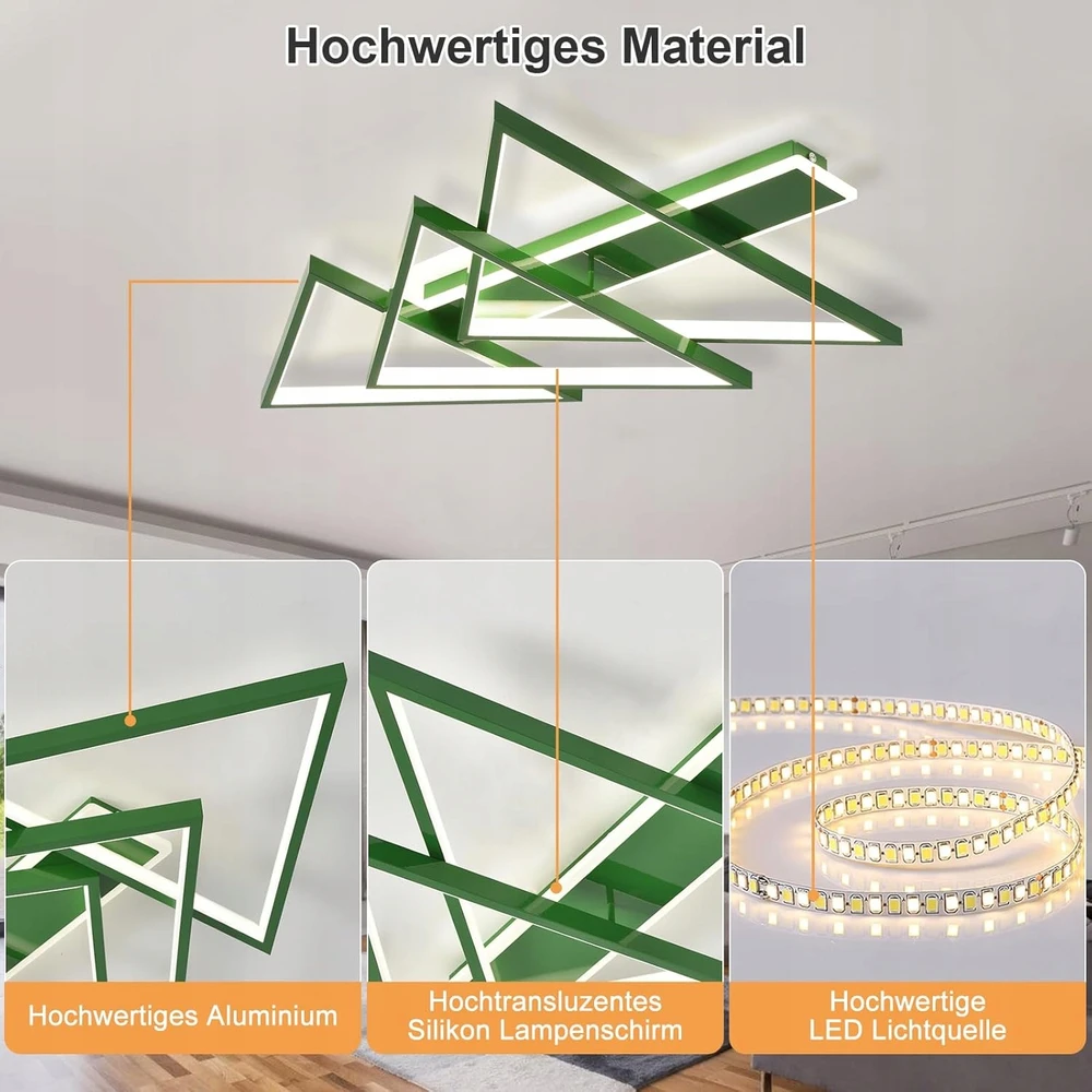 Bez Marki Nowoczesna lampa sufitowa do salonu LED o średnicy 75 cm 3000–6500 K, 69 W