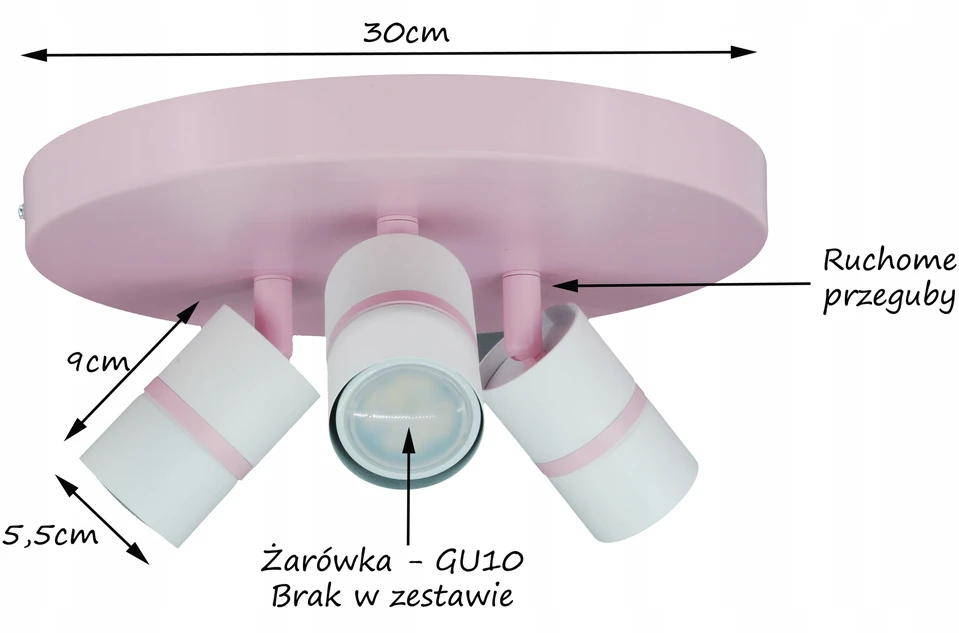 Bez Marki Nowoczesna Lampa wisząca sufitowa plafon żyrandol pudrowy róż GU10