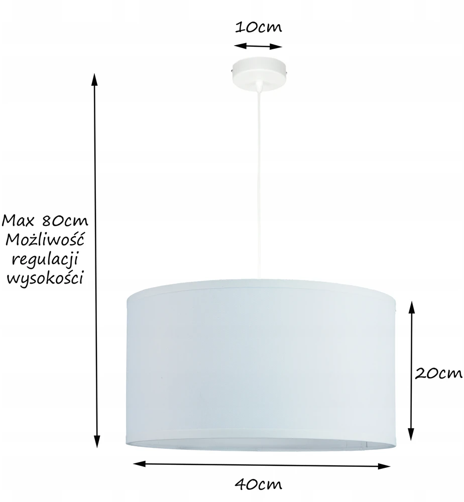 Bez Marki Nowoczesna Lampa wisząca, sufitowa, abażur 40cm mėlyna chaber żyrandol,