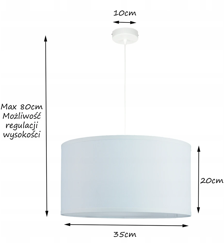 Bez Marki Nowoczesna Lampa wisząca sufitowa mėlyna abażur 35cm żyrandol, salon,