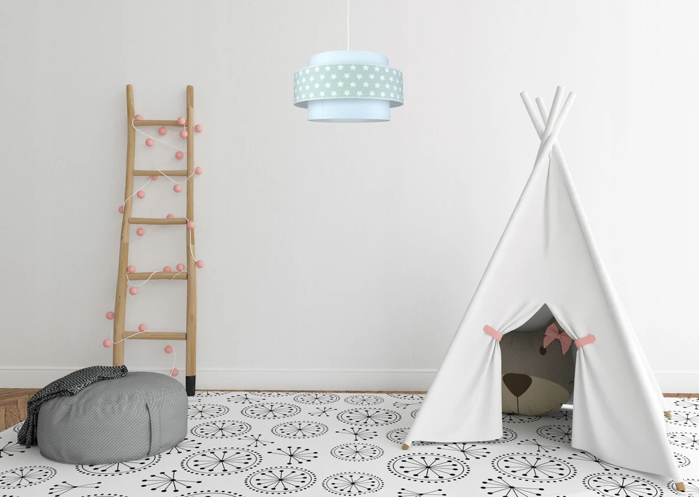 Bez Marki Nowoczesna Lampa wisząca sufitowa, żyrandol abażur geltona 40cm BOHO