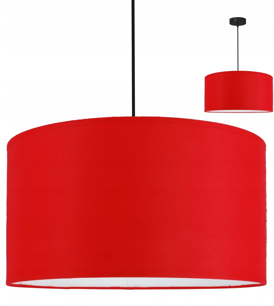 Bez Marki Nowoczesna Lampa wisząca, sufitowa,modny abażur 40cm raudona żyrandol,