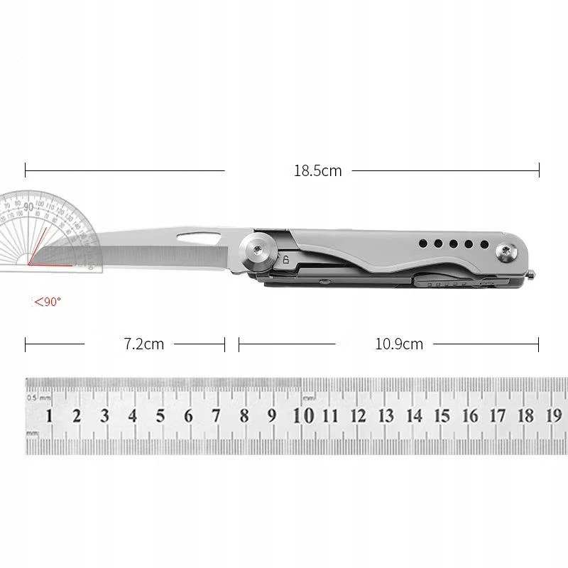 Bez Marki NÓŻ sulankstomas MULTITOOL NARZĘDZIE WIELOFUNKCYJNE 5 NARZĘDZI