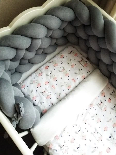 Bez Marki Ochraniacz do łóżeczka pleciony warkocz 200cm Aukštas 30CM kokon kolory