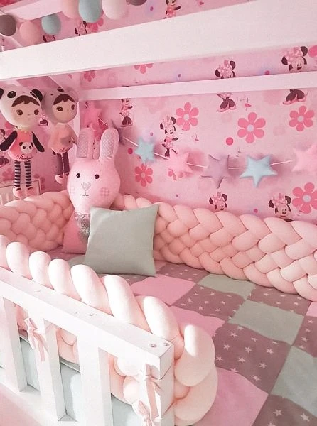 Bez Marki Ochraniacz do łóżeczka pleciony warkocz 200cm Aukštas 30CM kokon kolory