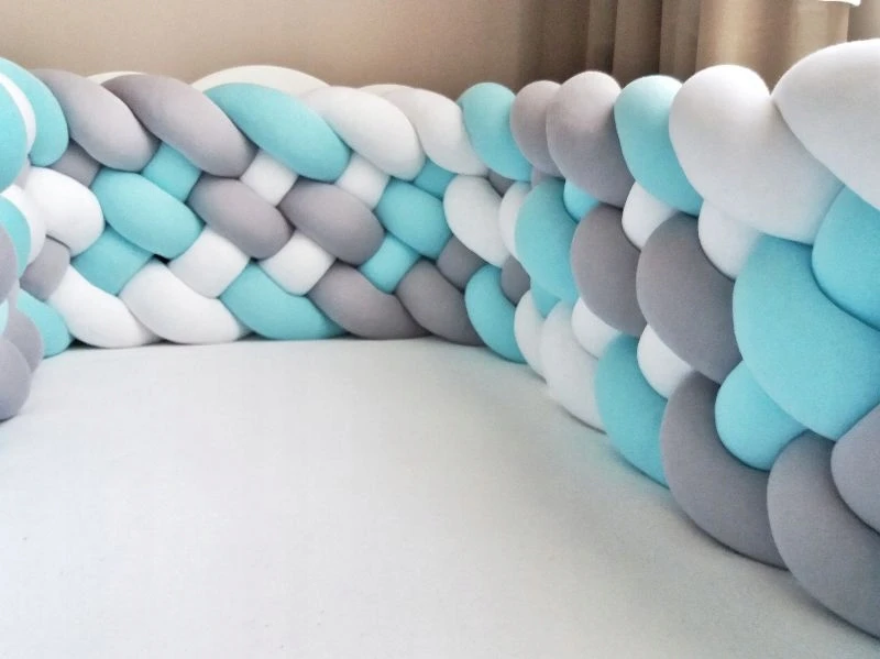 Bez Marki Ochraniacz do łóżeczka pleciony warkocz 200cm Aukštas 30CM kokon kolory