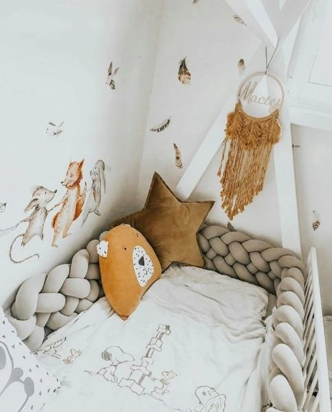Bez Marki Ochraniacz do łóżeczka pleciony warkocz 200cm Aukštas 30CM kokon kolory