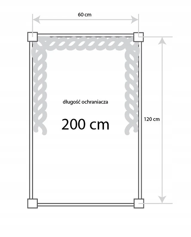Bez Marki Ochraniacz Warkocz do łóżeczka Soft 200 cm MIX rožinė/balta/beż