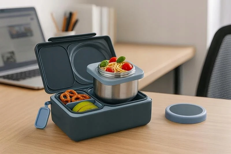 Bez Marki OmieBox UP Pietų dėžutė su termosu, Graphite