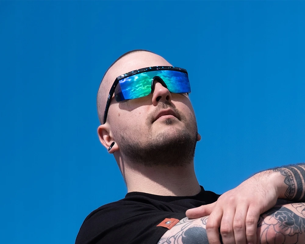 Bez Marki Ox Optics Jet Raudona Flash akiniai nuo saulės su Uv400 filtru