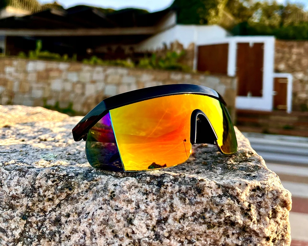Bez Marki Ox Optics Jet Raudona Flash akiniai nuo saulės su Uv400 filtru