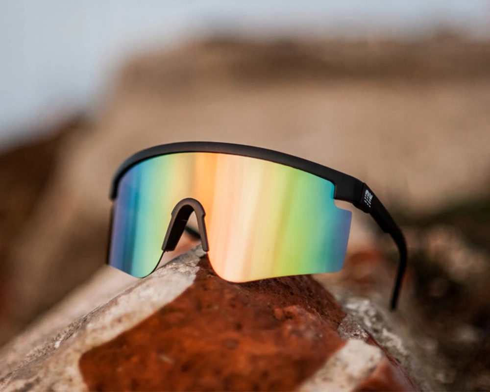 Bez Marki Ox Optics Zone akiniai nuo saulės, lime/juodi, Uv400
