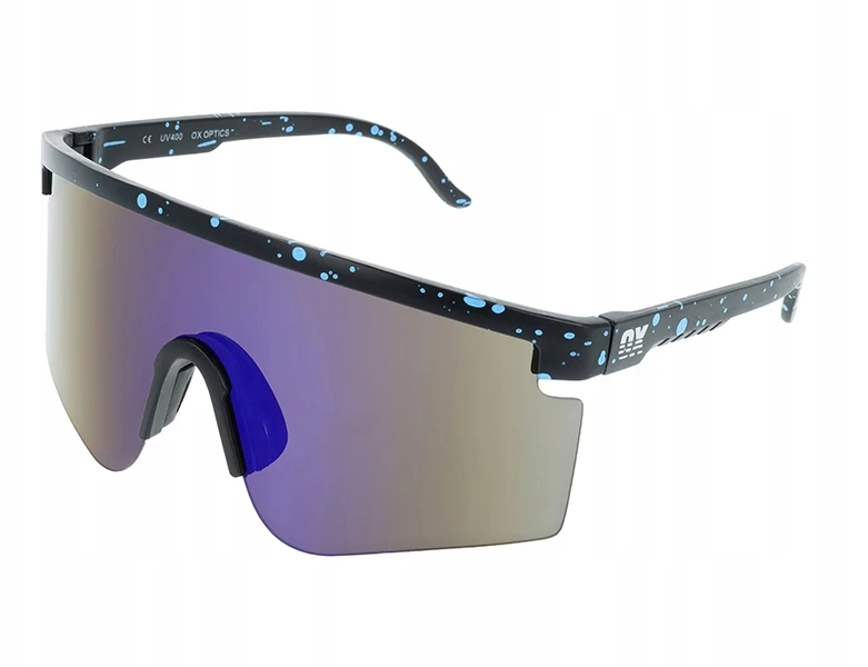 Bez Marki Ox Optics Zone akiniai nuo saulės, juodi su mėlynu