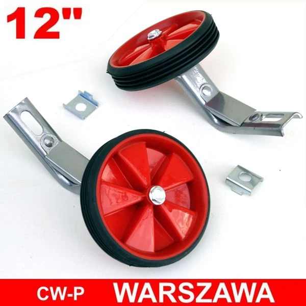 Bez Marki Pagalbiniai ratukai dviračiui 12 colių - Raudoni