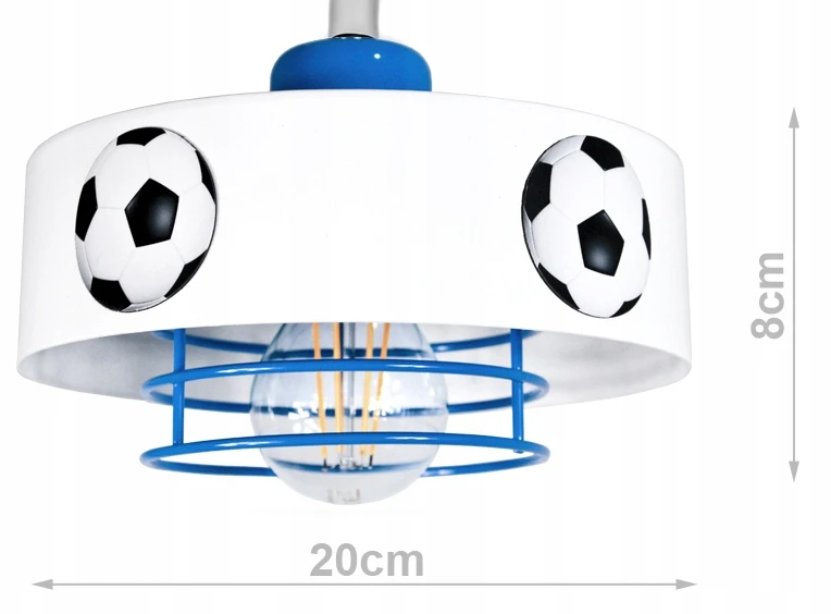 Bez Marki PAJĄK LAMPA WISZĄCA MUNDIAL SPIRO 4 mėlyna