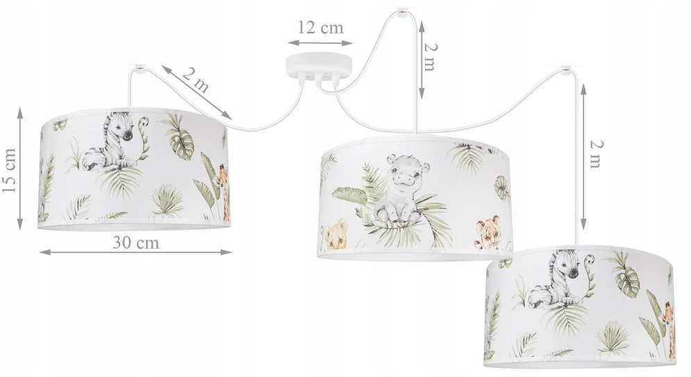 Bez Marki PAJAK LAMPA WISZĄCA ŻYRANDOL BOHO JUNGLE abażury