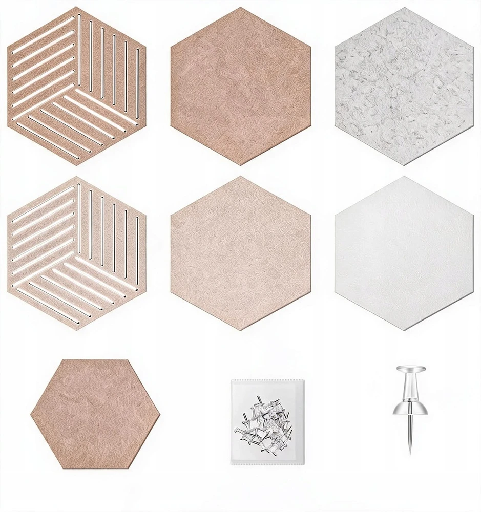 Bez Marki PANEL FILCOWY TABLICA FILCOWA KORKOWA NA ŚCIANĘ 30 X 26 X 0.9 CM 10SZT