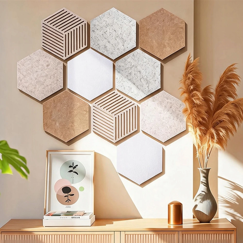 Bez Marki PANEL FILCOWY TABLICA FILCOWA KORKOWA NA ŚCIANĘ 30 X 26 X 0.9 CM 10SZT