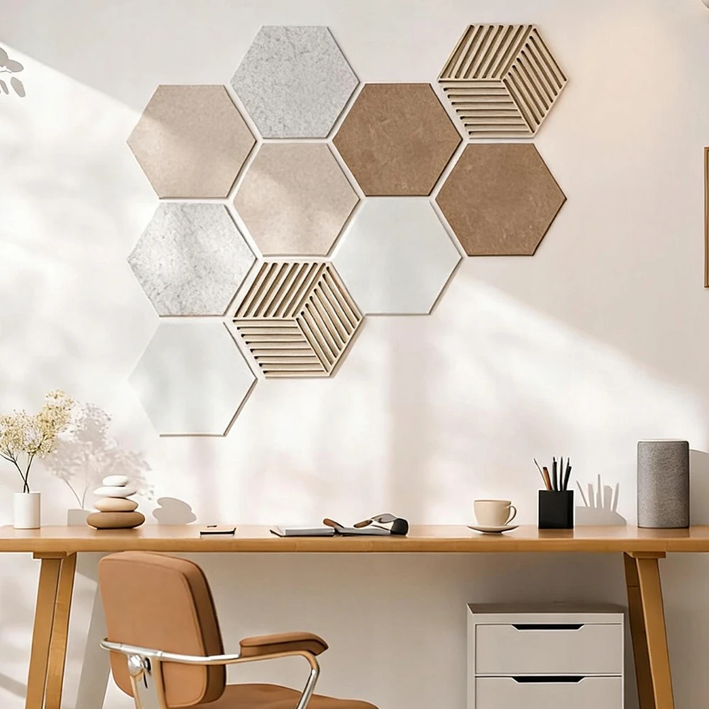 Bez Marki PANEL FILCOWY TABLICA FILCOWA KORKOWA NA ŚCIANĘ 30 X 26 X 0.9 CM 10SZT