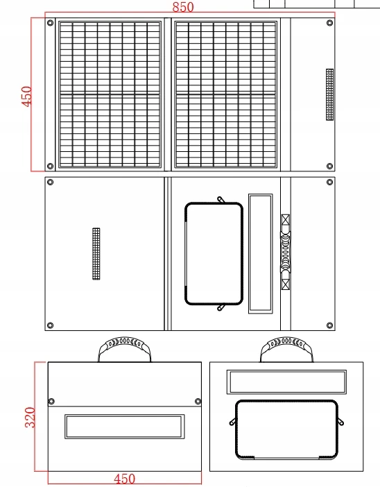 Bez Marki Panel solarny-kroviklis 50W ETFE 2 porty USB+DC składany monokrystaliczny!