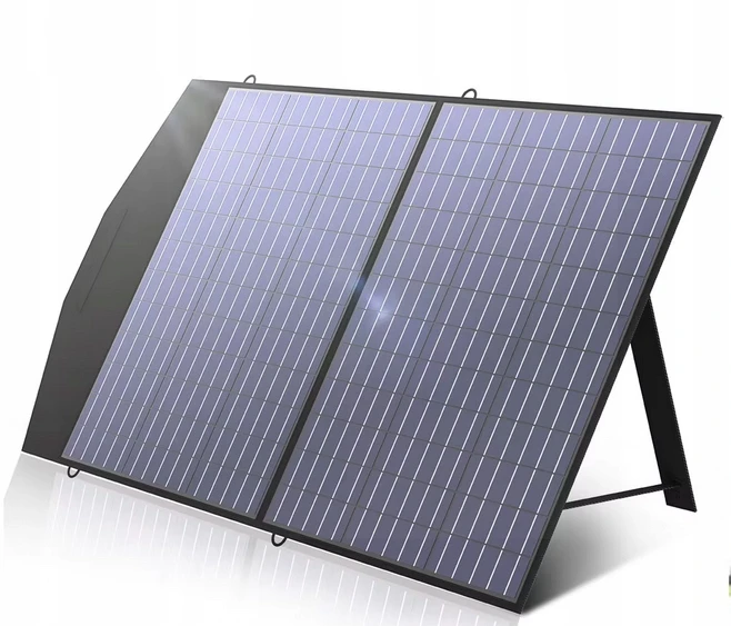 Bez Marki Panel solarny-kroviklis 50W ETFE 2 porty USB+DC składany monokrystaliczny!
