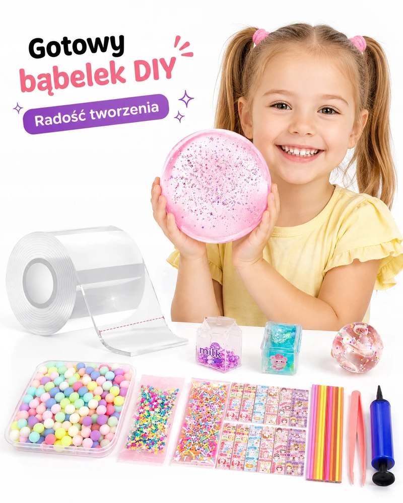 Bez Marki „Pasidaryk pats“ nano juostos rinkinys, skirtas burbulams kurti, dvipusis