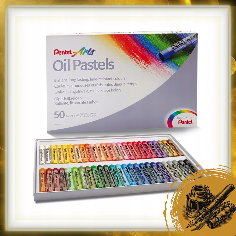 Bez Marki Pastele Kredki Olejne Pentel Duży Rinkinys Artysty Kreatywny 50 Kolorów DIY