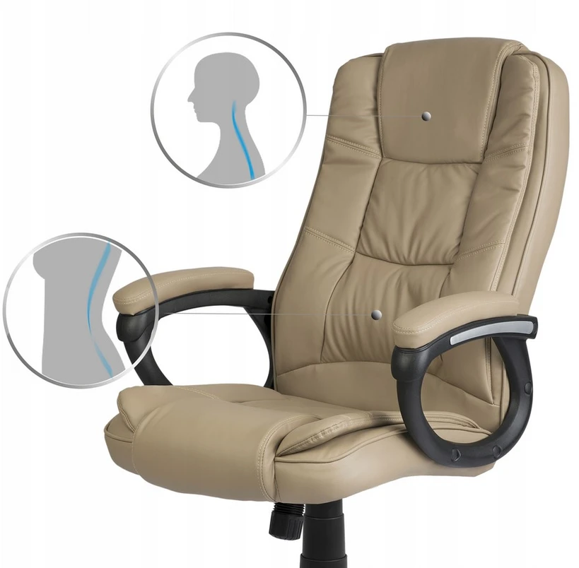 Bez Marki PASUKAMA BIURO KĖDĖ STILO BEIGE