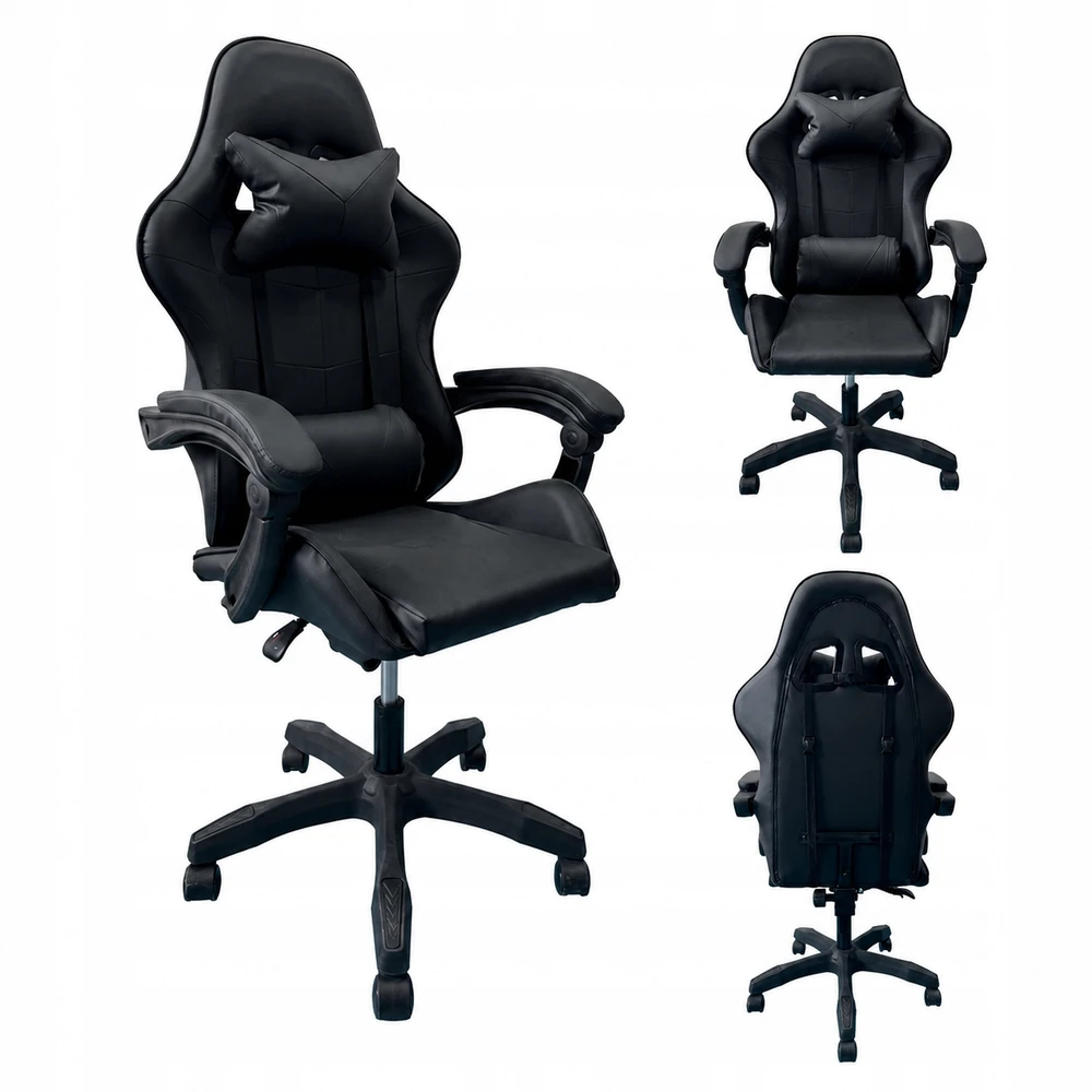 Bez Marki Pasukama žaidimų stalo kėdė Eco Leather Juoda NORD X TECHVIKING