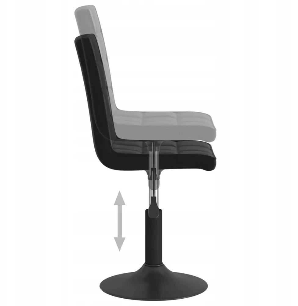 Bez Marki Pasukamos stalo kėdės 40x52x(102,5-117,5)cm, juodos