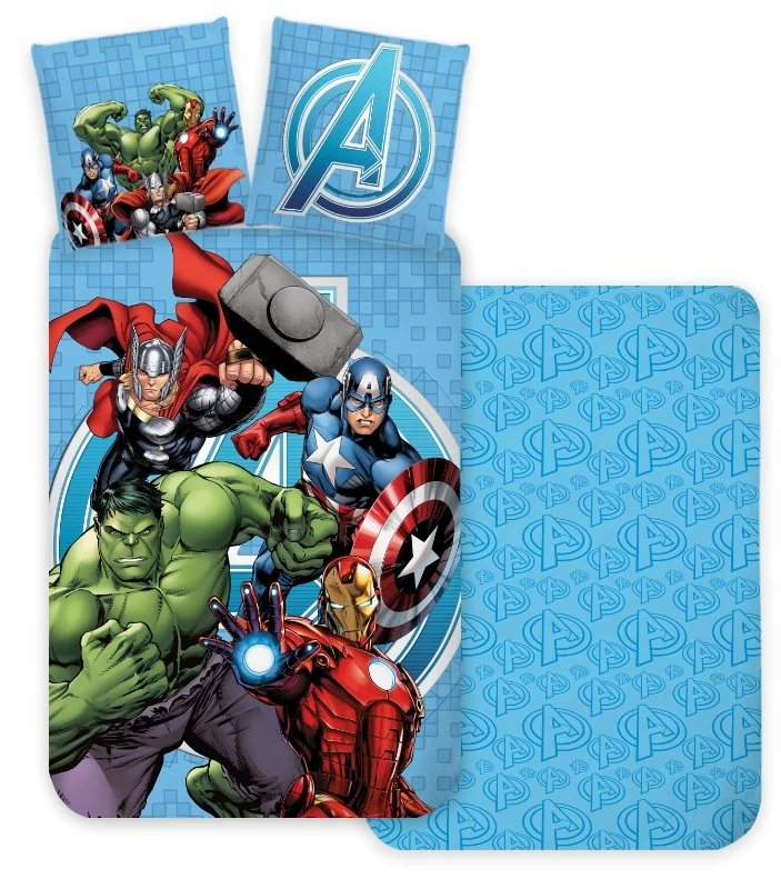 Bez Marki Patalynė 140x200 MARVEL IRON MAN KAPITAN AMERYKA HULK THOR AVENGERS 22