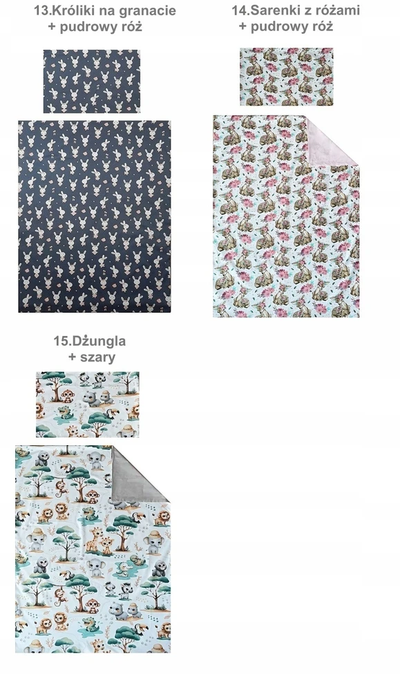 Bez Marki Patalynė DZIECIĘCA 120x200cm + 70x80cm BAWEŁNA 100% DLA DZIECKA BELBI POSZWA