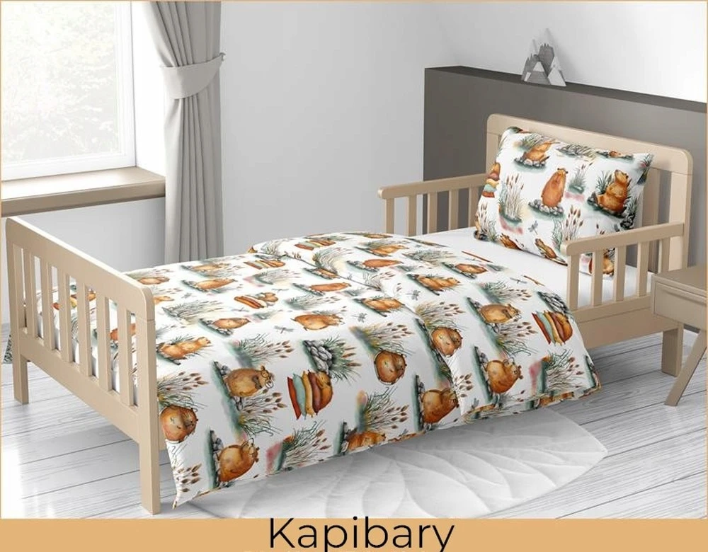Patalynės komplektas Bez Marki Patalynė DZIECIĘCA 160x200 dla dziecka 100% medvilnė CERTYFKIAT kapibary