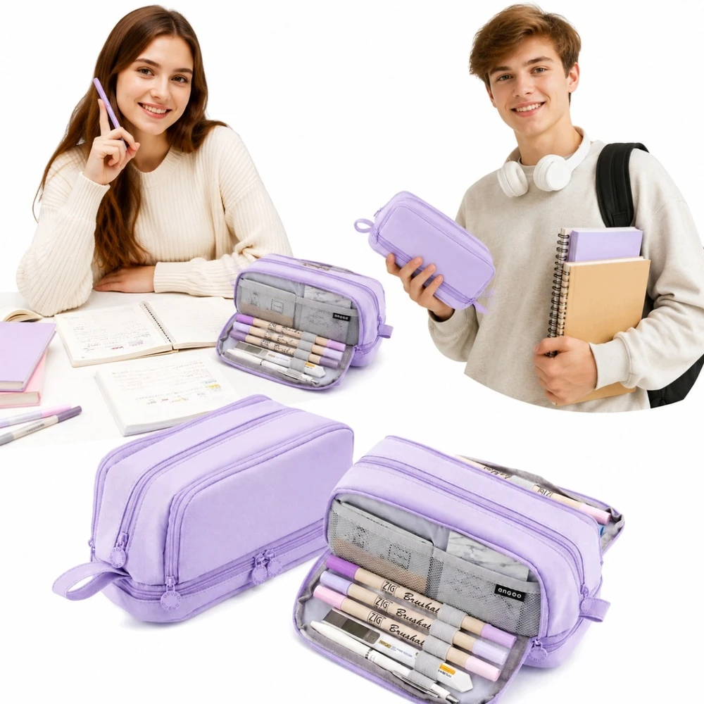 Bez Marki Penalas Szkolny dla Dziewcząt Nastolatek Specialm,Violetinis,22cm