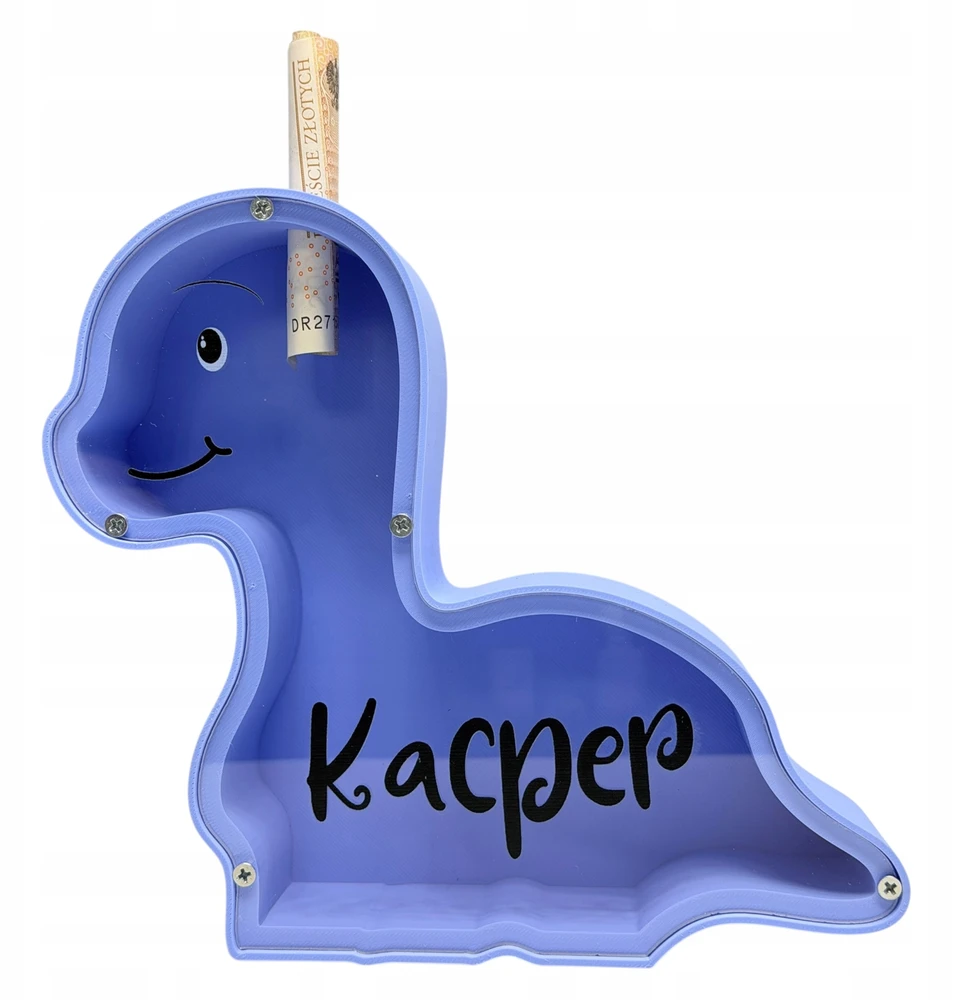 Bez Marki Personalizowana Skarbonka Dinozaur su Imieniem - Imię Prezent dla Dziecka