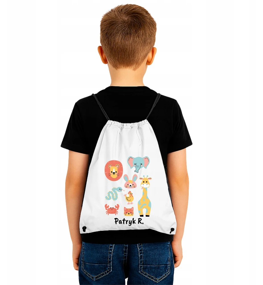 Bez Marki Personalizuotas maišelis su vardu vaikams į mokyklą, darželį
